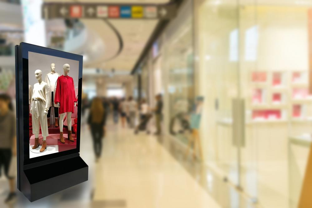 Digital signage in a mall concept.